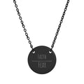 Faith Over Fear Circle Necklace | Engraved Pendant