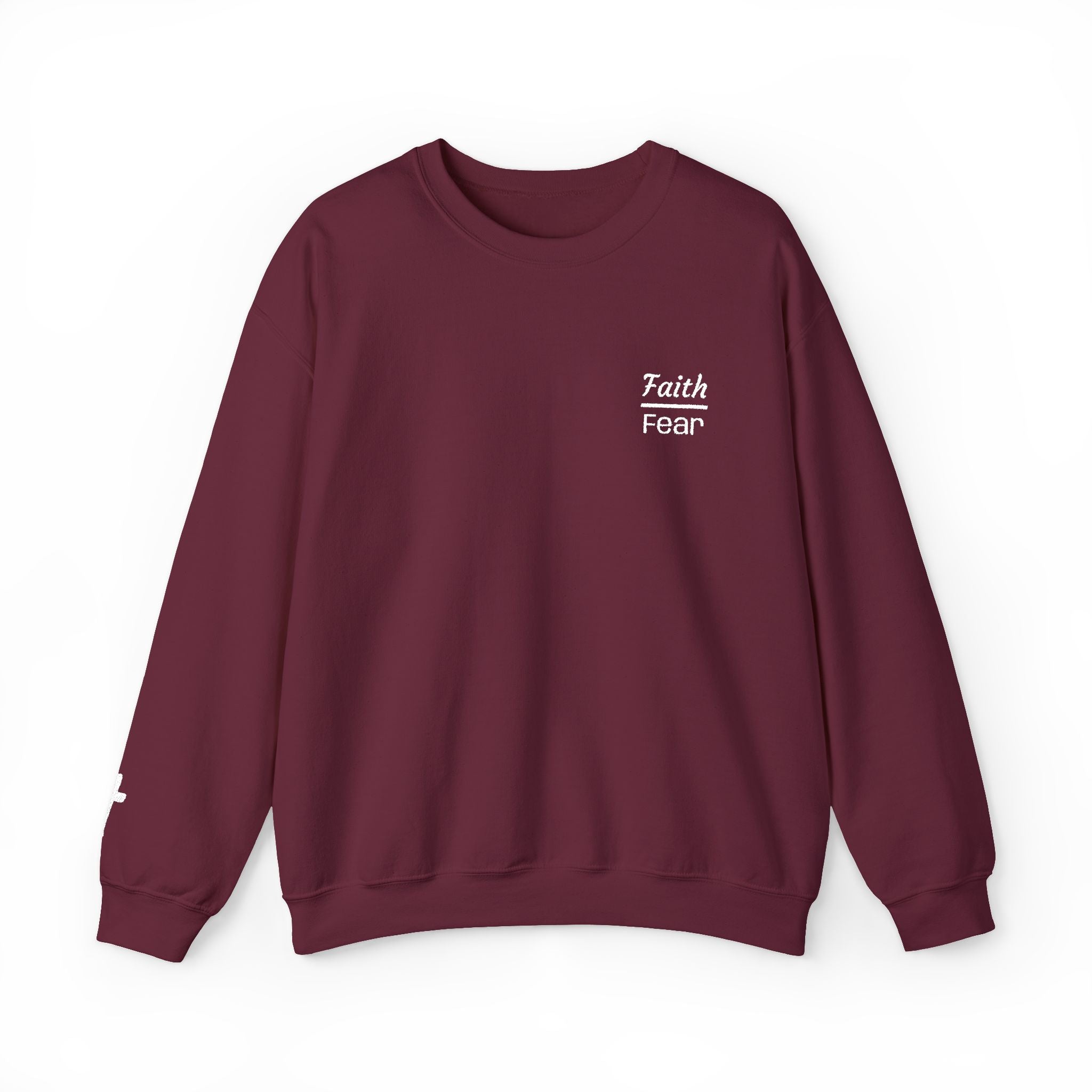 Faith Over Fear sweatshirt | small chest script logo