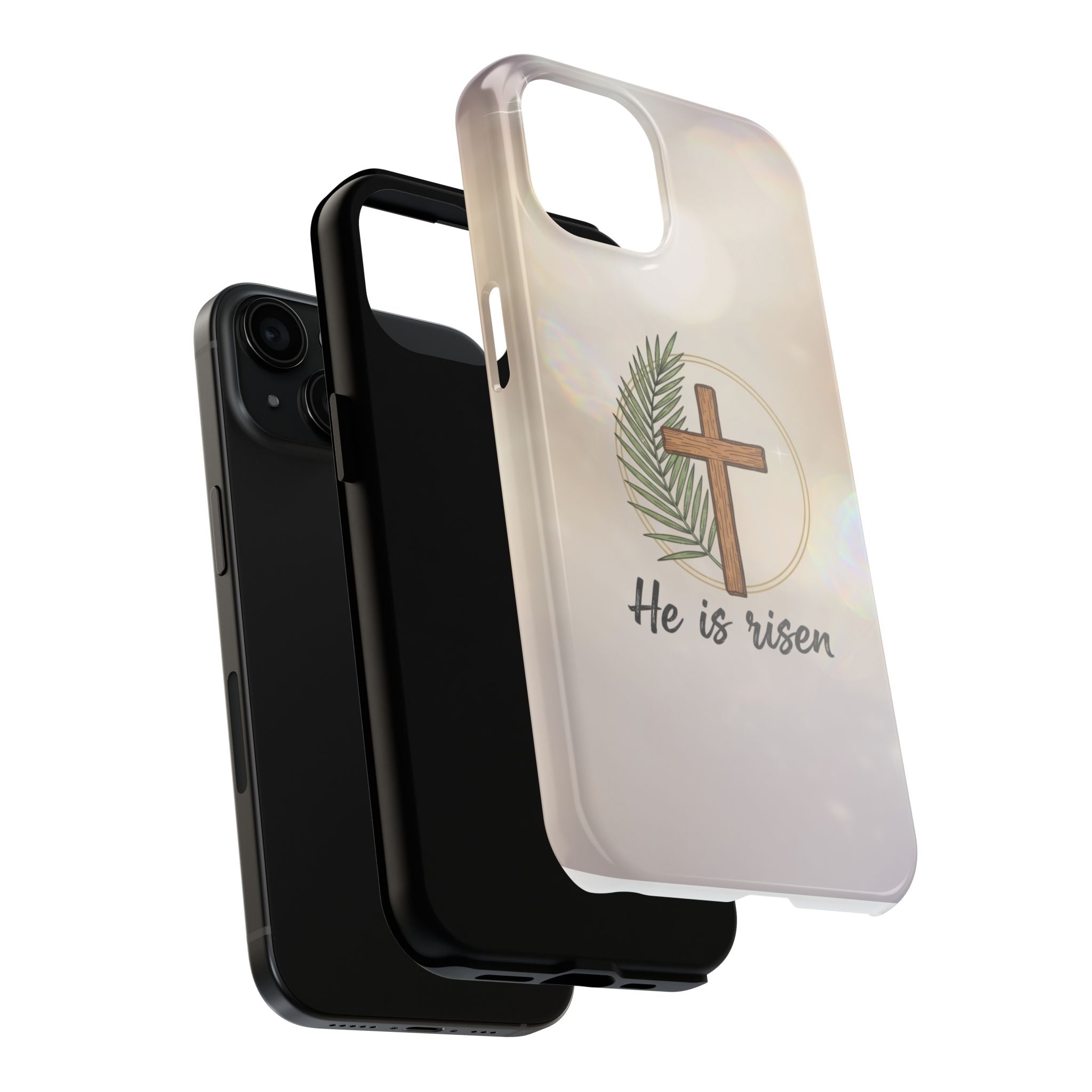 He Is Risen Cross Phone Case — Christian Easter Tough Phone Case