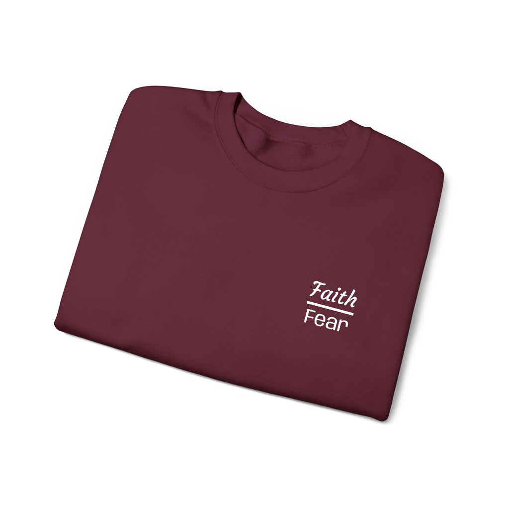 Faith Over Fear sweatshirt | small chest script logo
