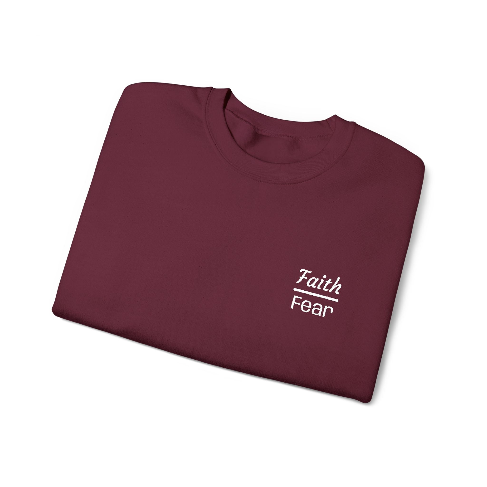 Faith Over Fear sweatshirt | small chest script logo
