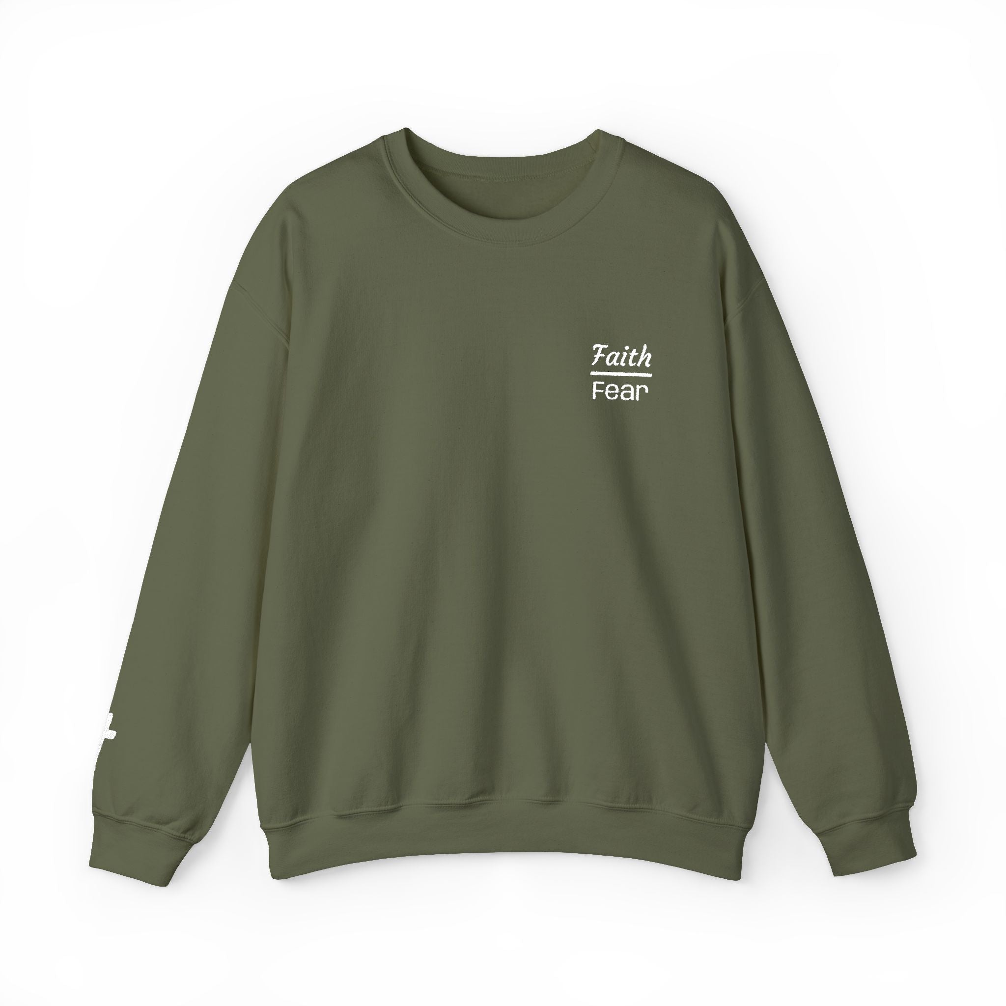 Faith Over Fear sweatshirt | small chest script logo