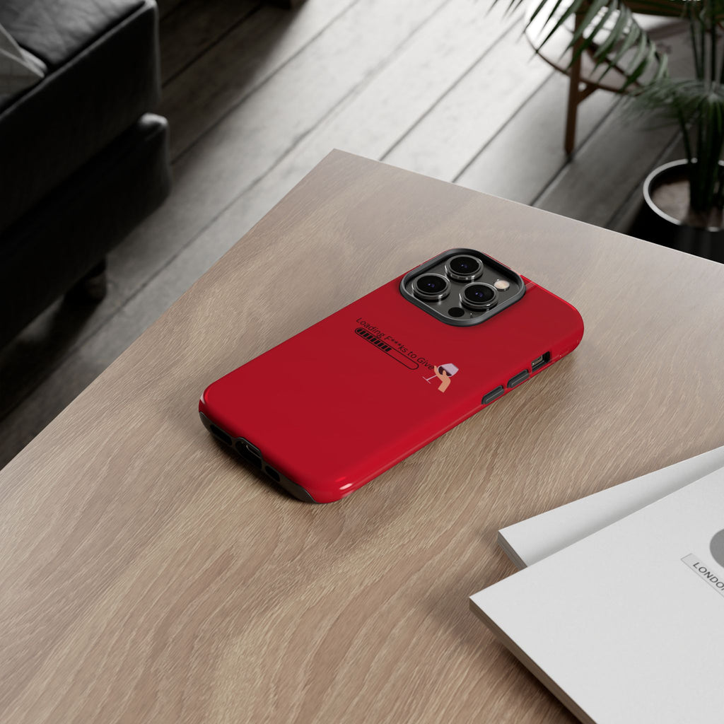 Loading F***s to Give, Tough Case | red phone case