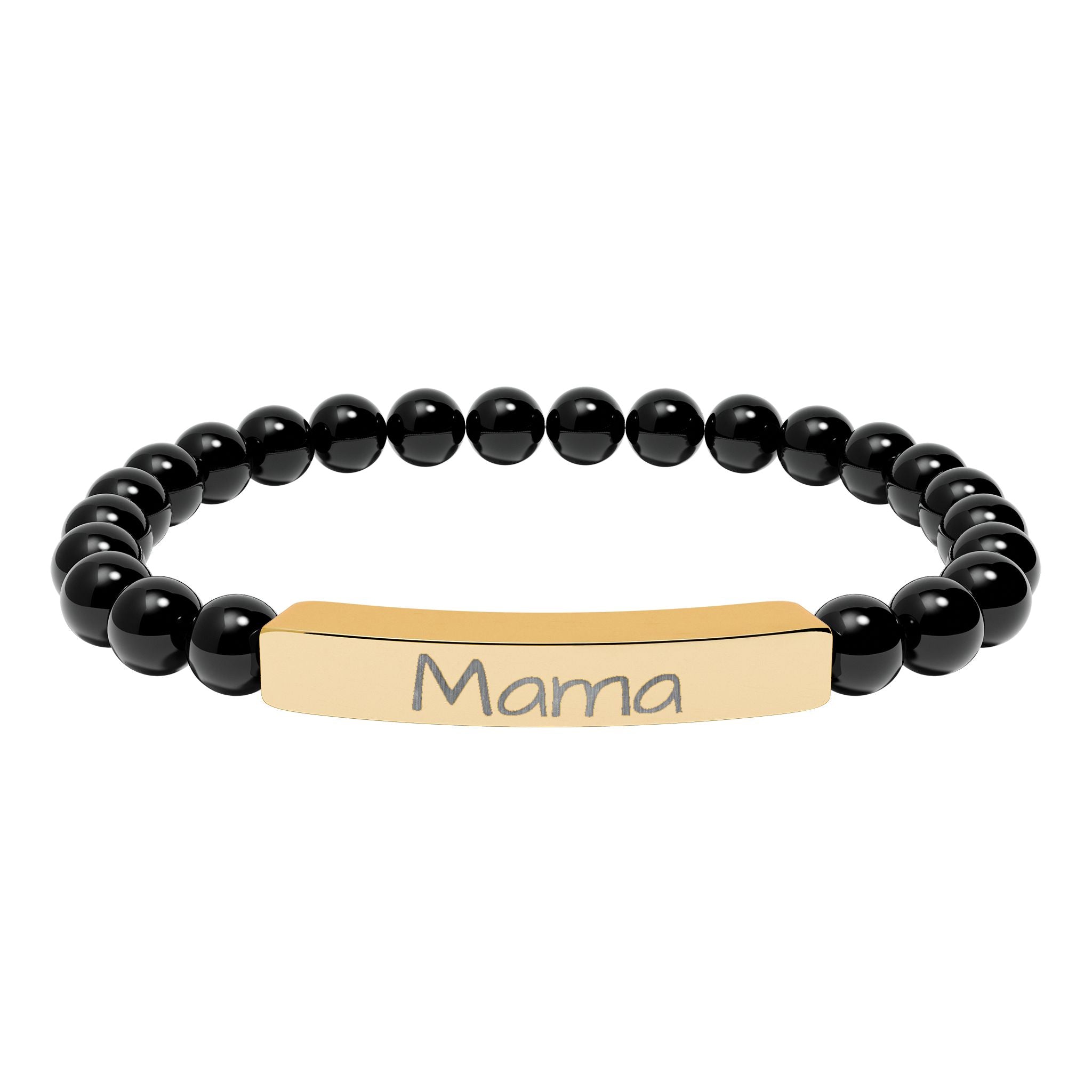 Engraved stone stretch bracelet | Personalize your own