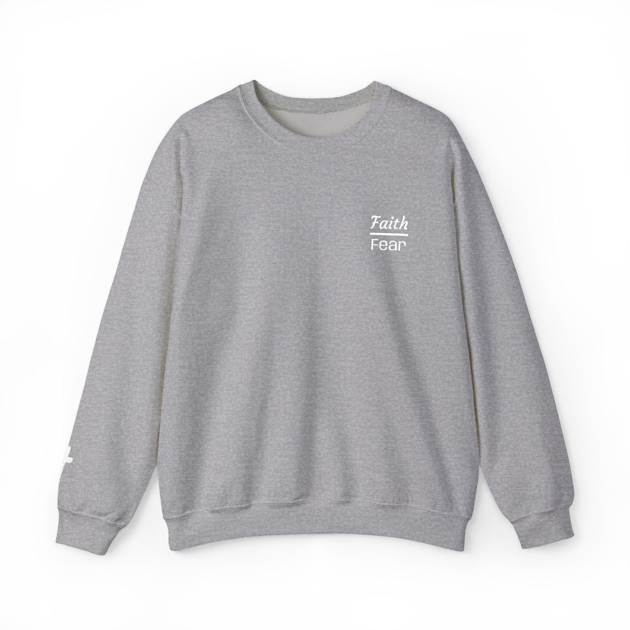 Faith Over Fear sweatshirt | small chest script logo