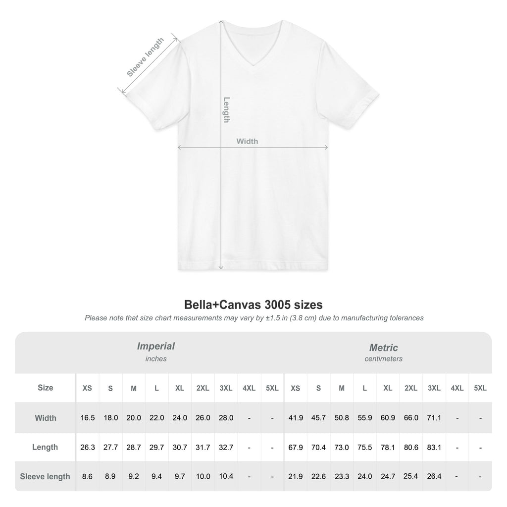 Floral Cross V-Neck Tee — Faith & Hope Rose Design