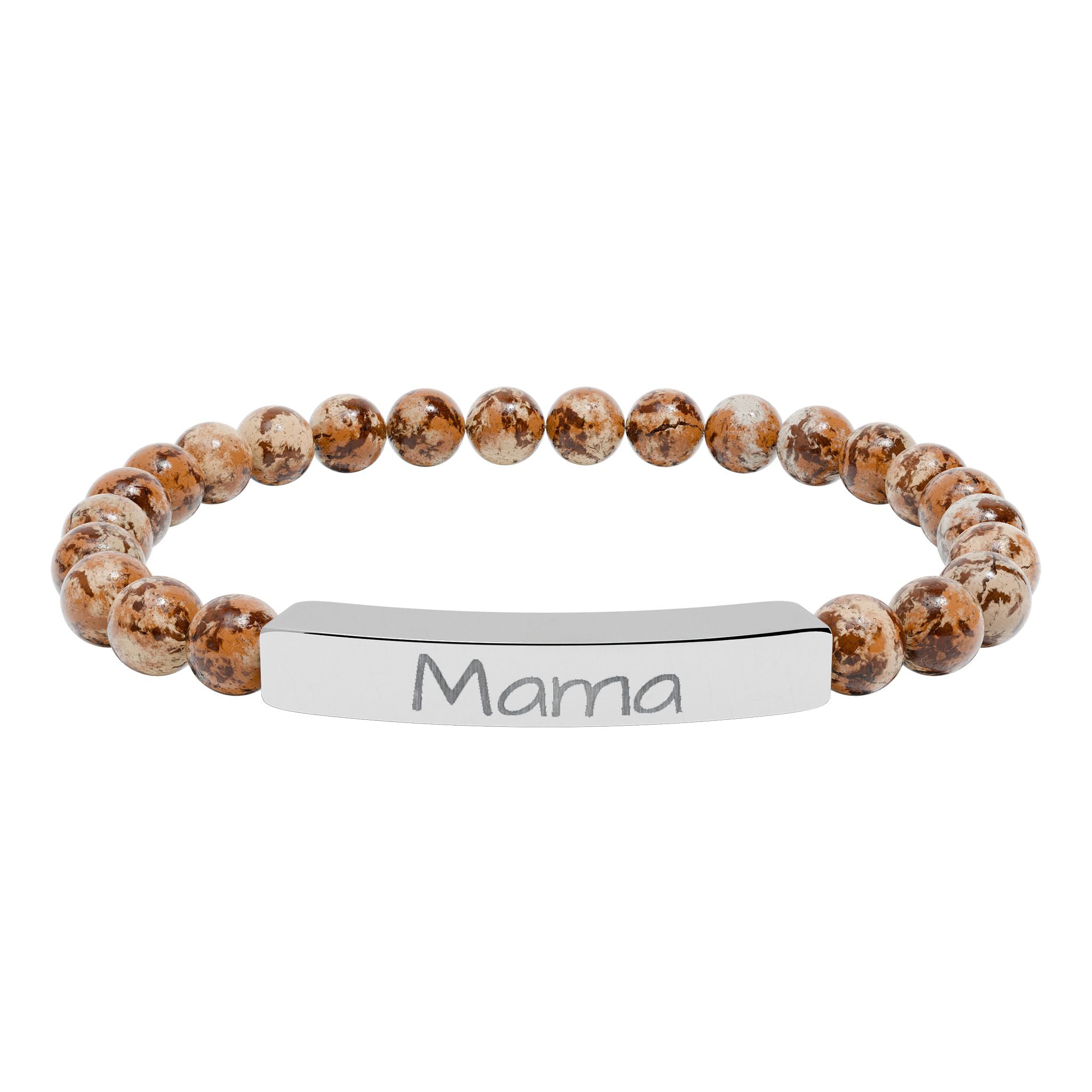Engraved stone stretch bracelet | Personalize your own