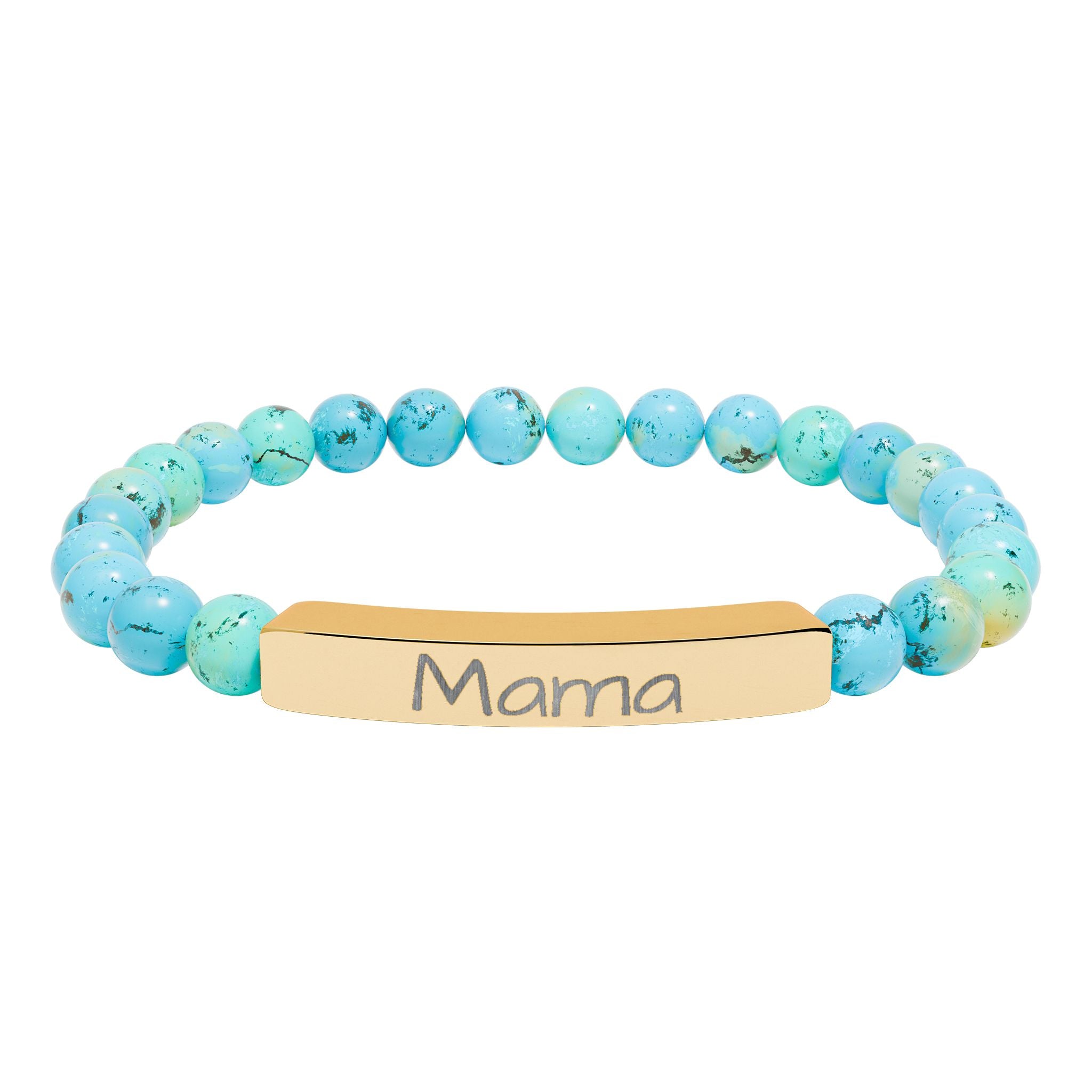 Engraved stone stretch bracelet | Personalize your own