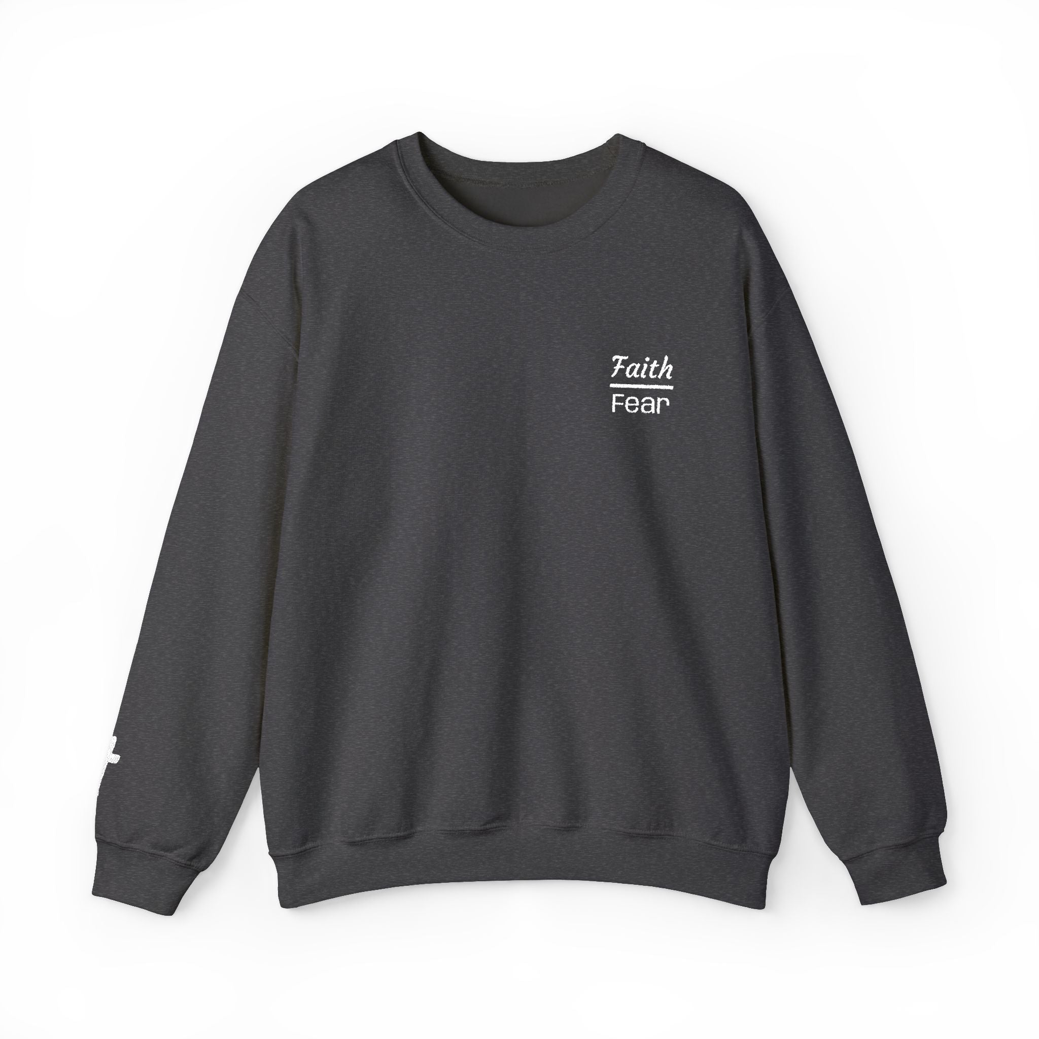Faith Over Fear sweatshirt | small chest script logo