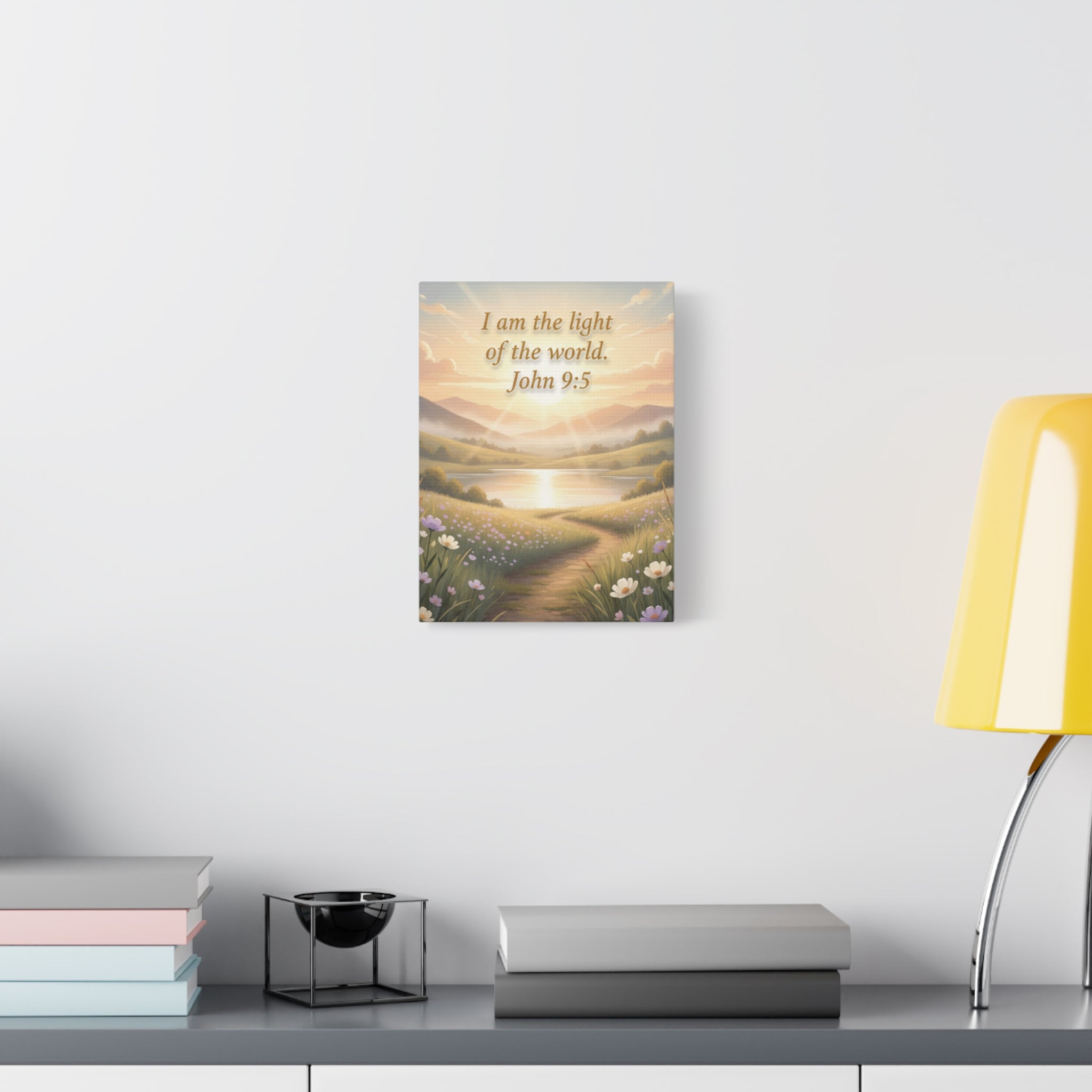 John 9:5 Sunrise Landscape Canva Wall Art