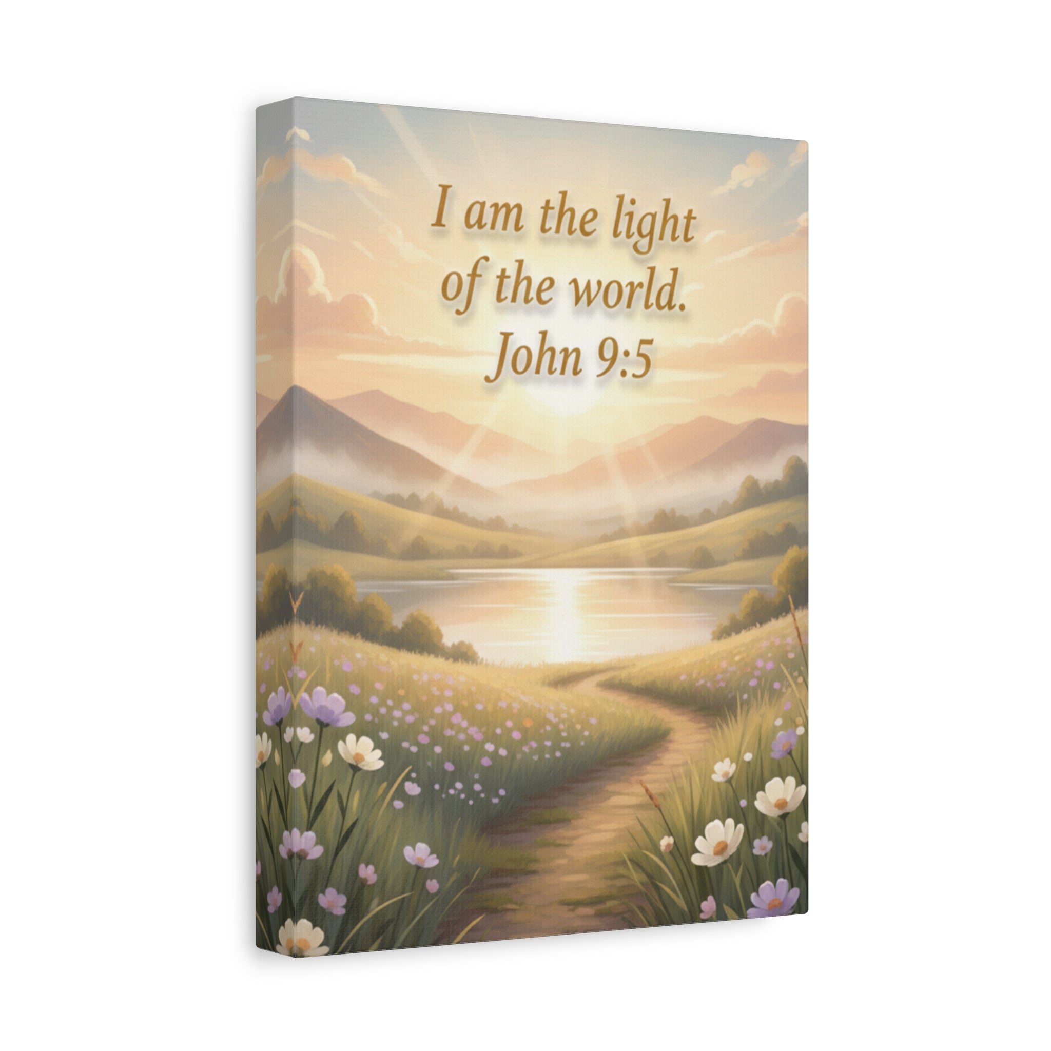 John 9:5 Sunrise Landscape Canva Wall Art