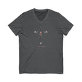 Floral Cross V-Neck Tee — Faith & Hope Rose Design