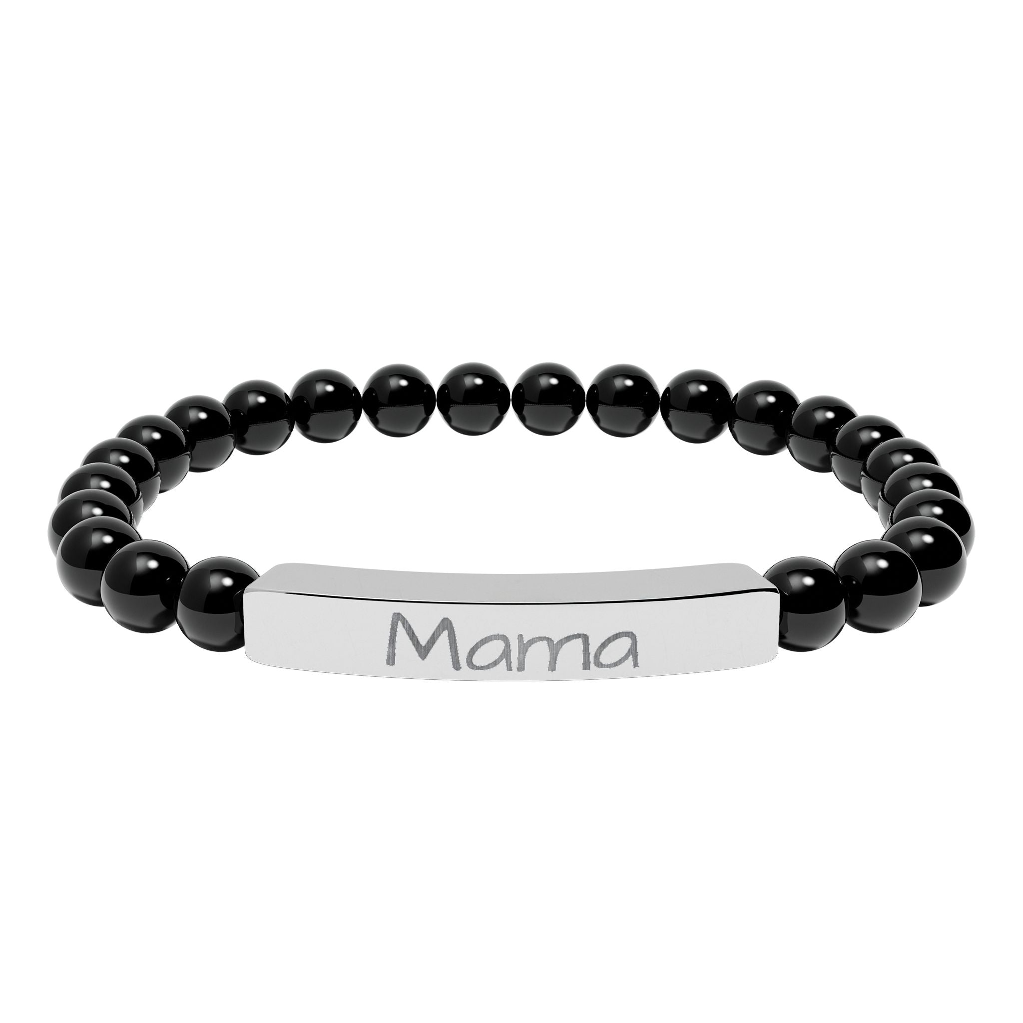 Engraved stone stretch bracelet | Personalize your own