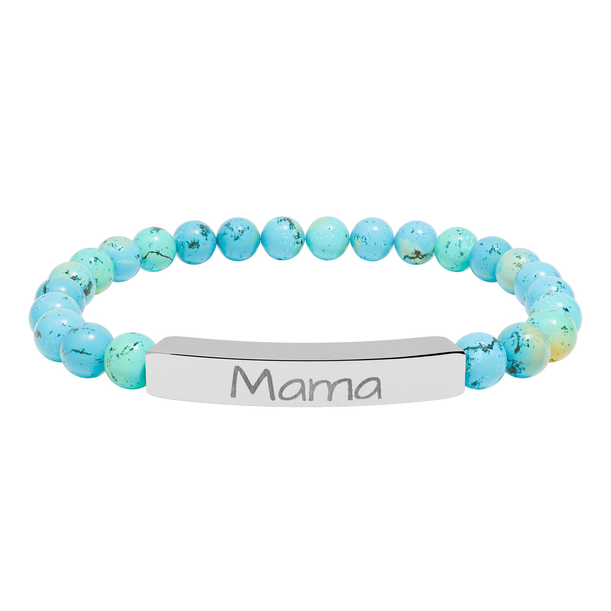 Engraved stone stretch bracelet | Personalize your own