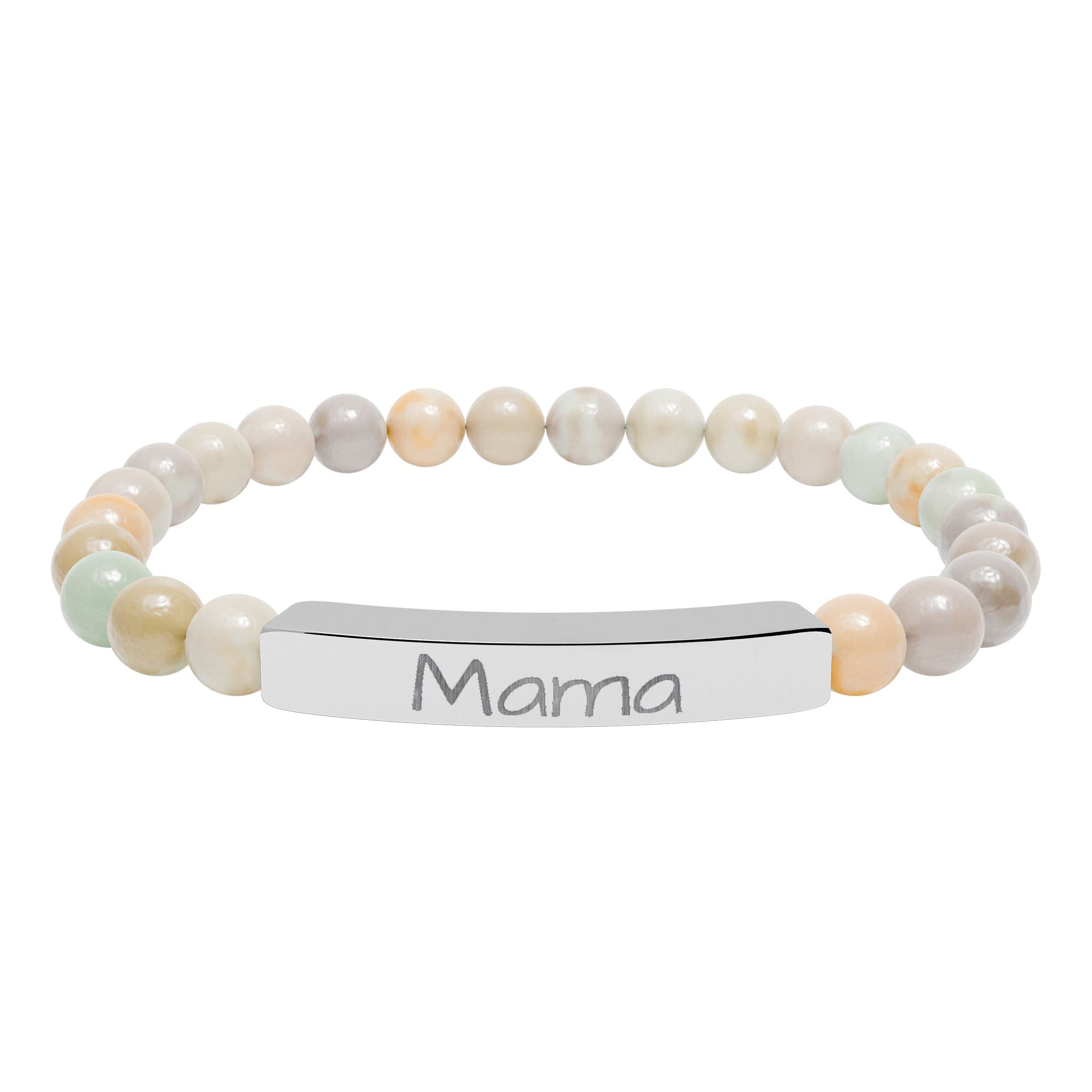 Engraved stone stretch bracelet | Personalize your own