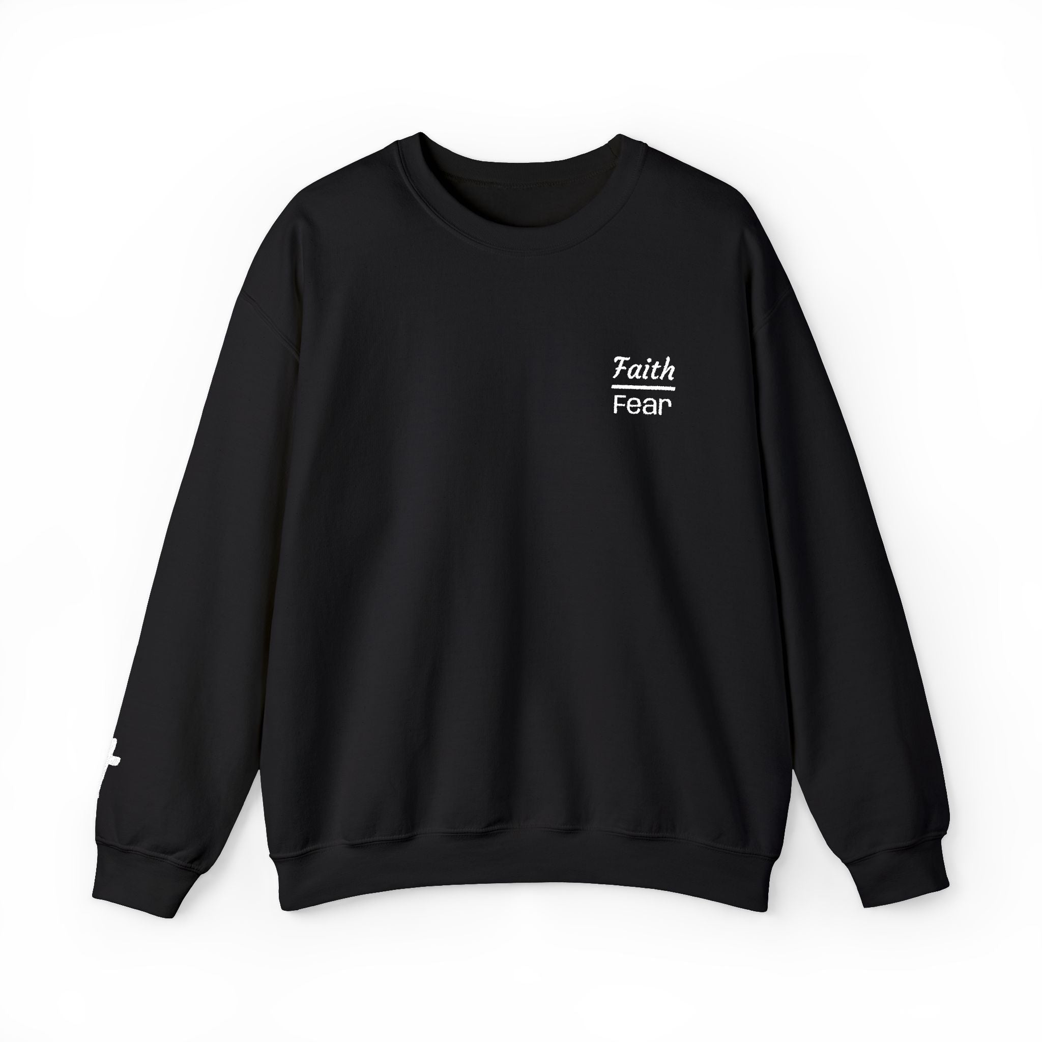 Faith Over Fear sweatshirt | small chest script logo