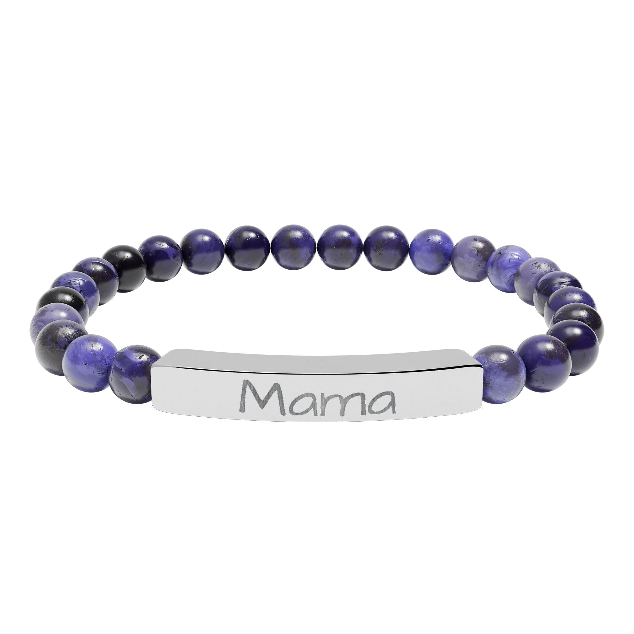 Engraved stone stretch bracelet | Personalize your own