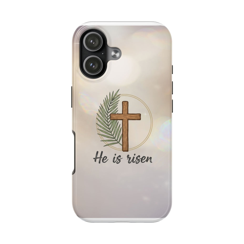He Is Risen Cross Phone Case — Christian Easter Tough Phone Case