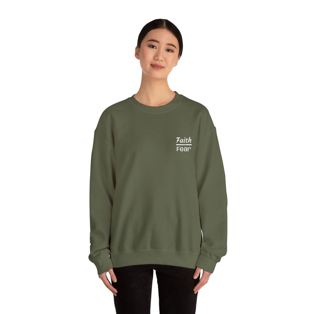 Faith Over Fear sweatshirt | small chest script logo