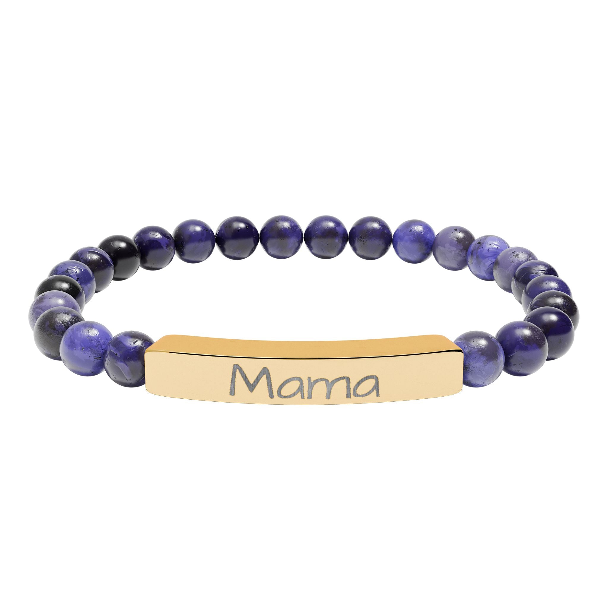 Engraved stone stretch bracelet | Personalize your own
