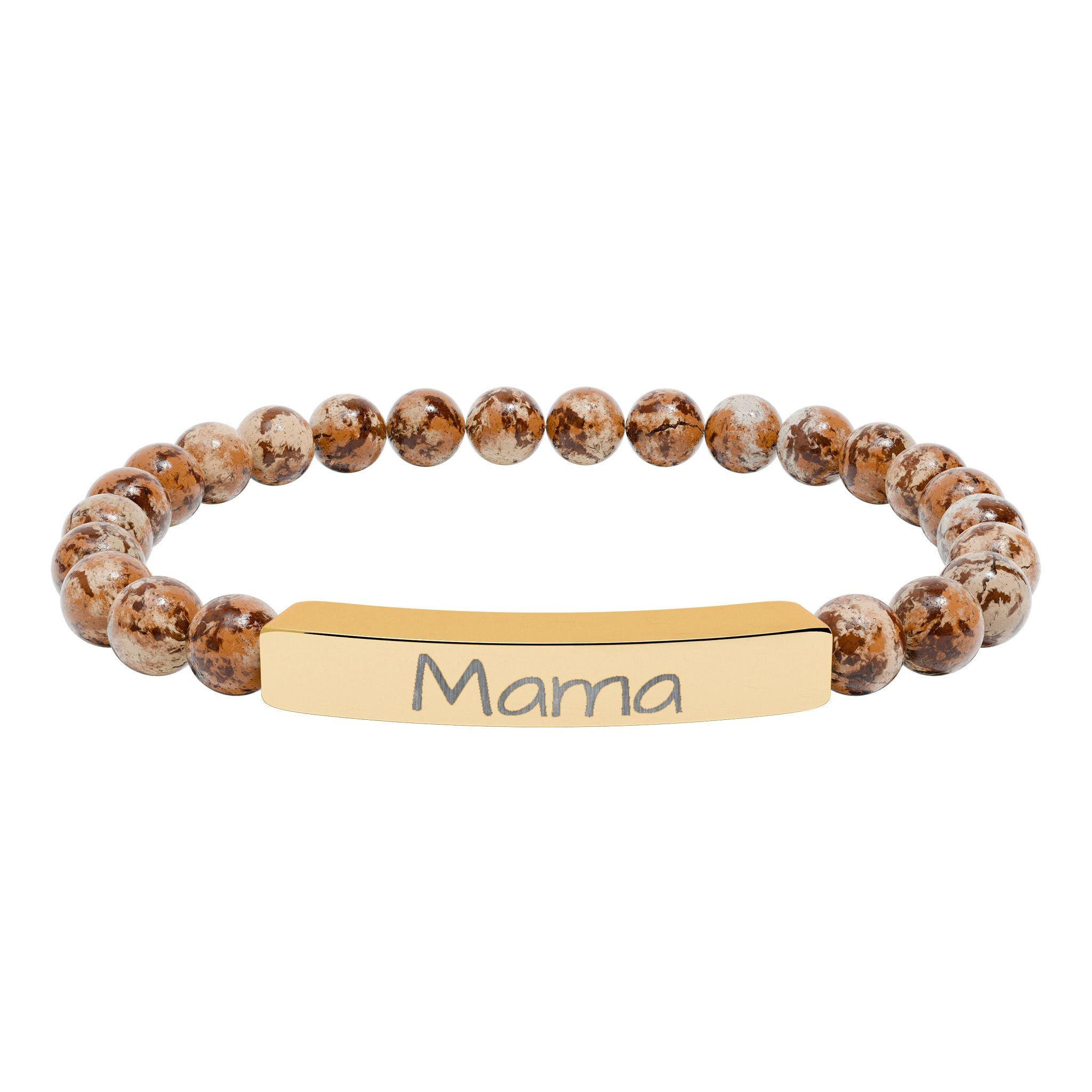 Engraved stone stretch bracelet | Personalize your own