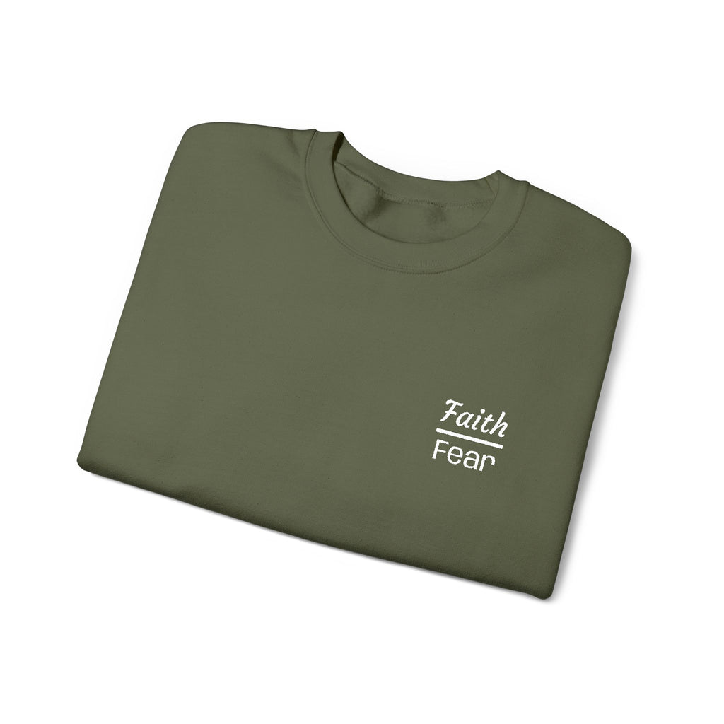 Faith Over Fear sweatshirt | small chest script logo