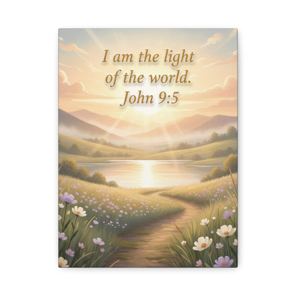 John 9:5 Sunrise Landscape Canva Wall Art