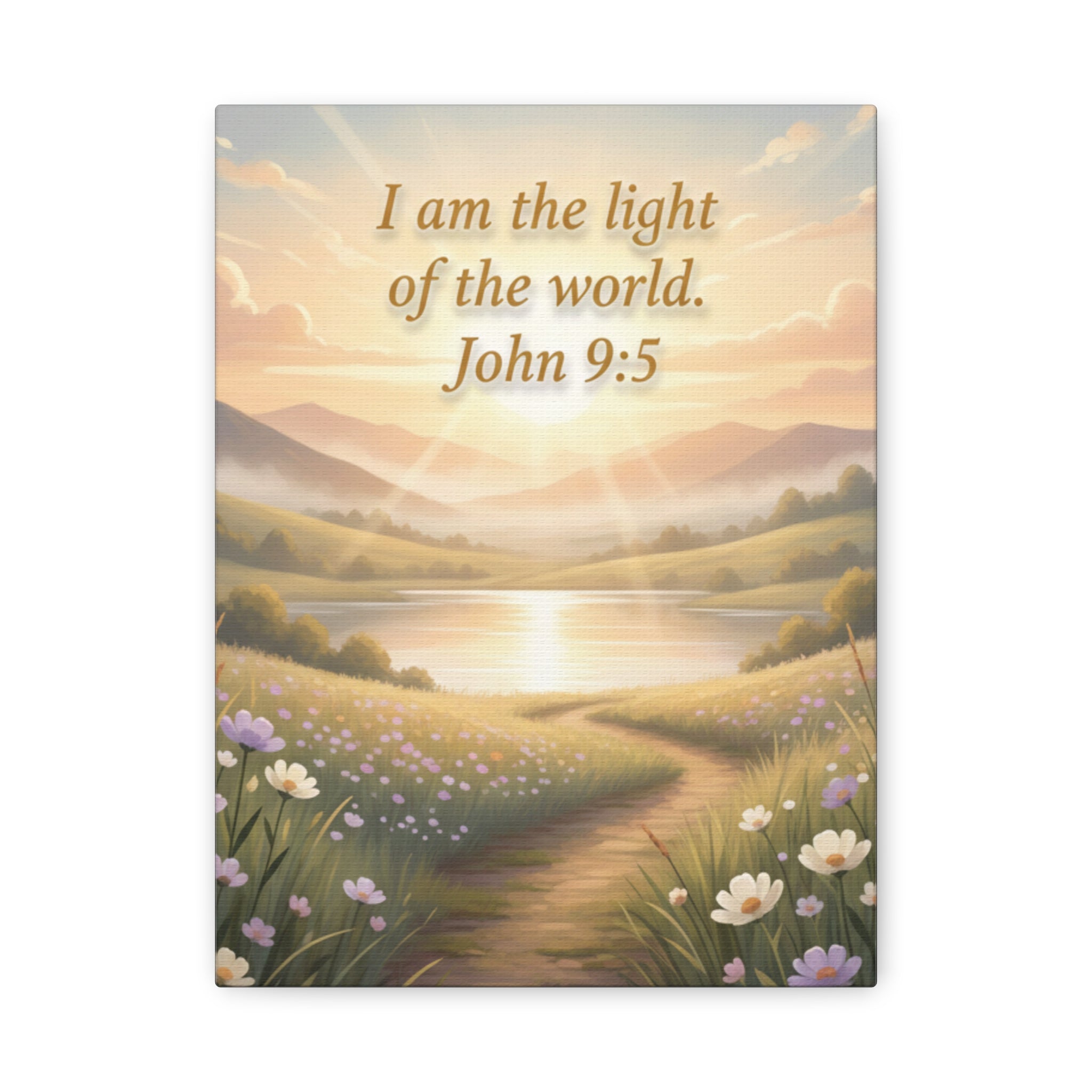 John 9:5 Sunrise Landscape Canva Wall Art