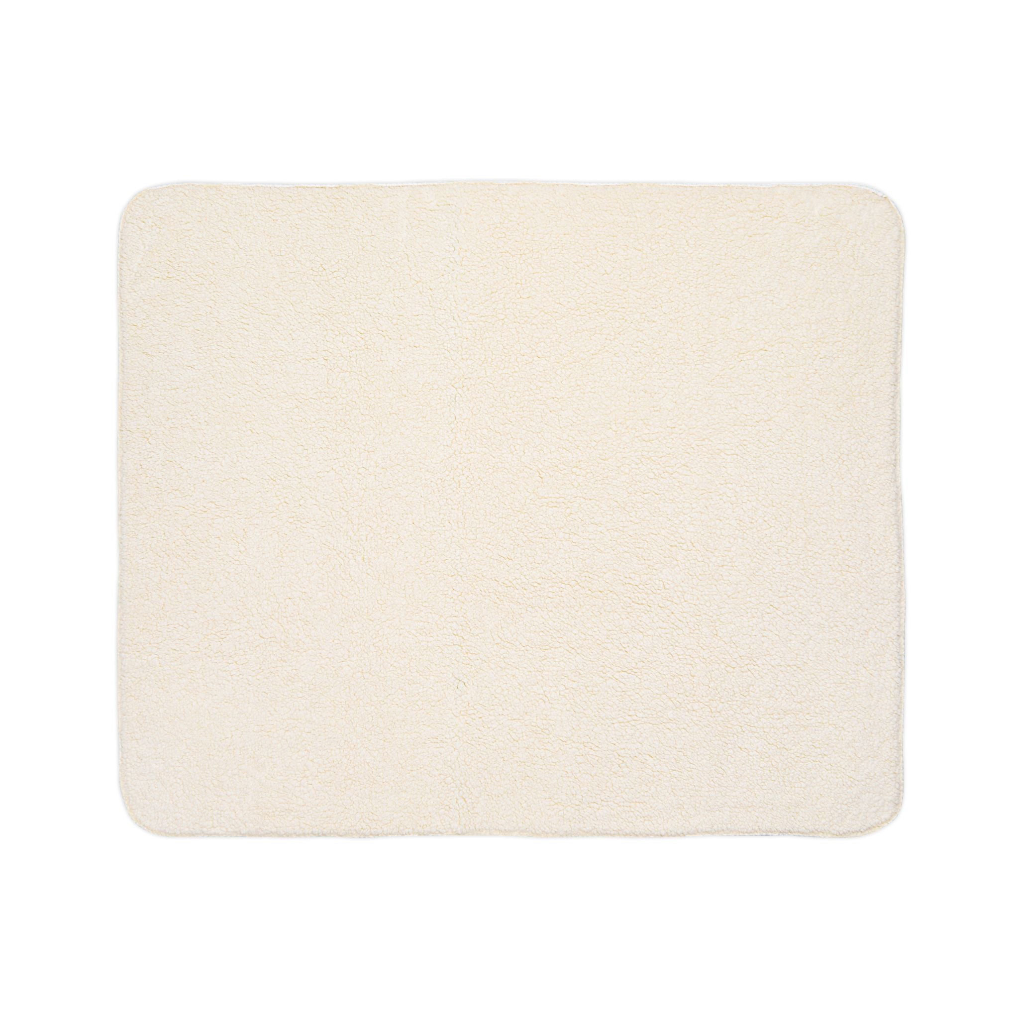 Floral Cross Fleece Sherpa Blanket | Christian Faith, White Roses